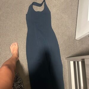 Elegant Navy Blue Sleeveless Dress